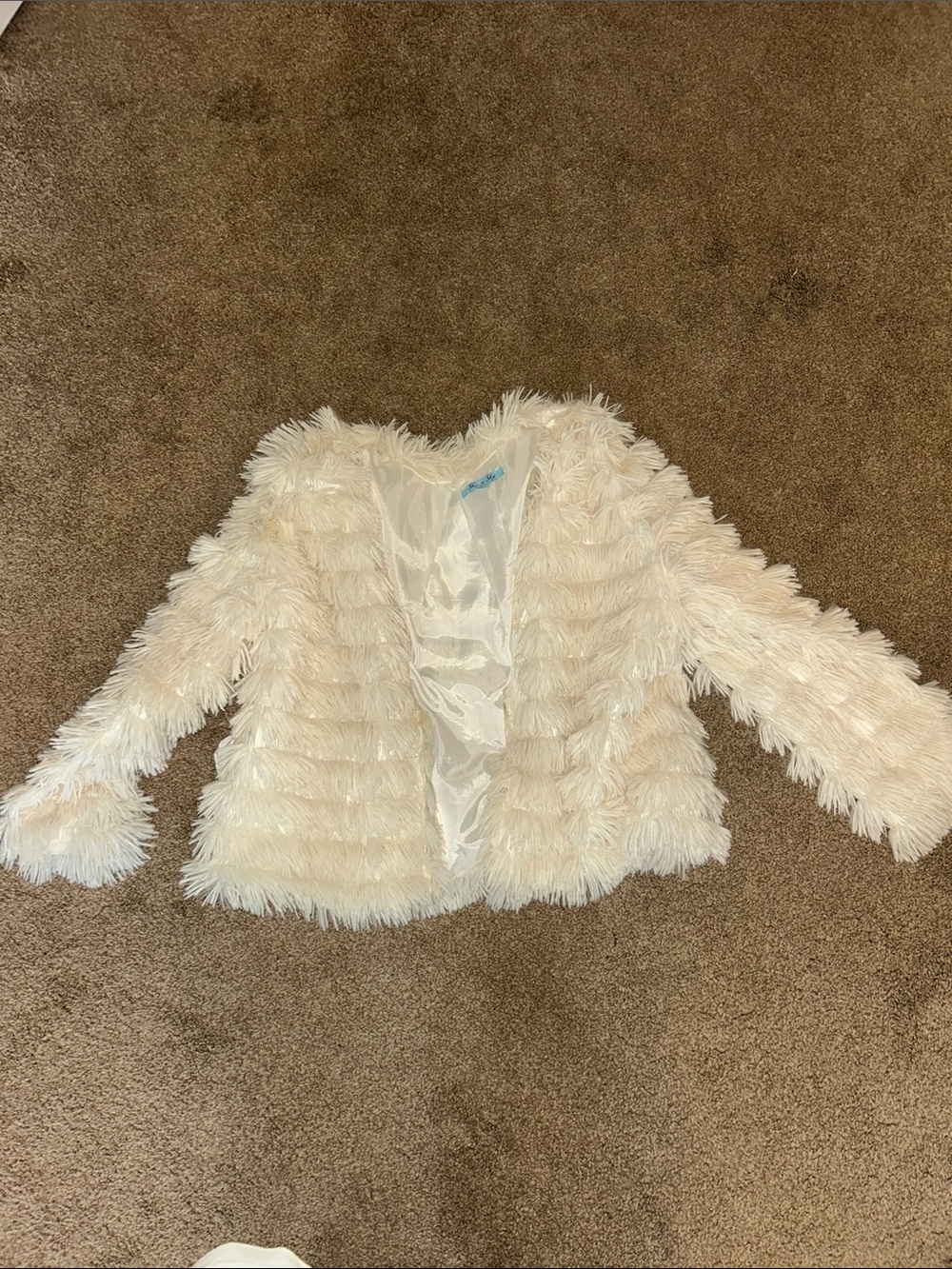 Cream Faux Fur Jacket - Lightweight Plush Coat